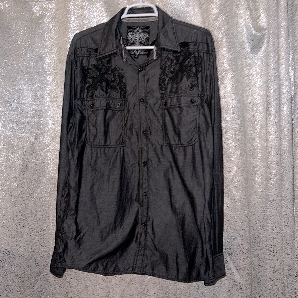 Very Nice ROAR Mens Dress Shirt, Sz L